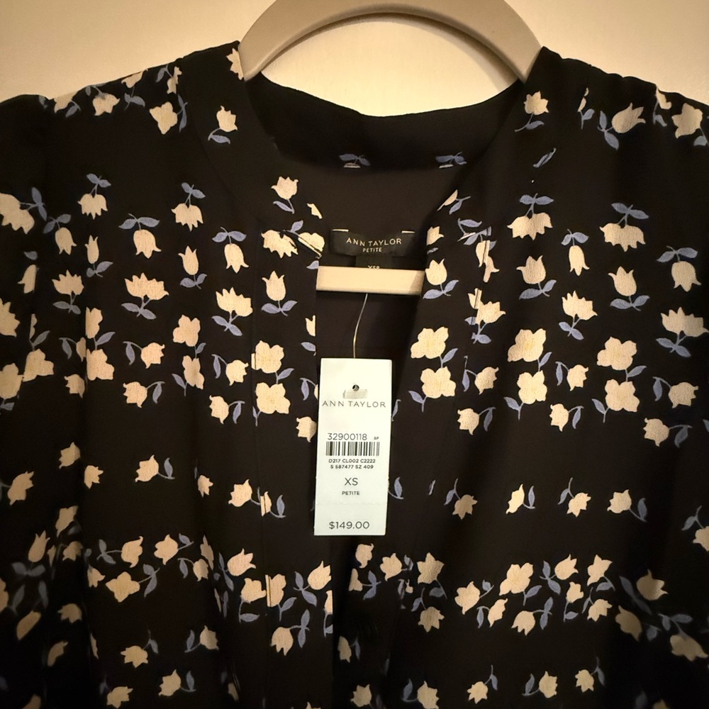 Ann Taylor Black and Cream Midi Dress - Picture 2 of 2